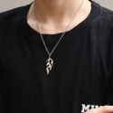 Guys Flame Pendant Necklace