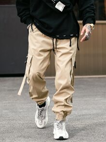 Guys Flap Pocket Drawstring Cargo Pants