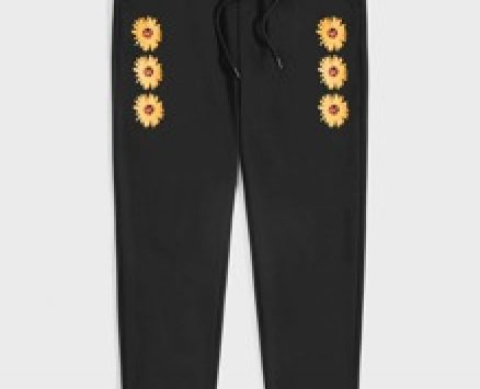 Guys Floral Graphic Drawstring Sweatpants