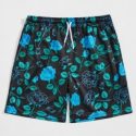 Guys Floral Print Drawstring Shorts