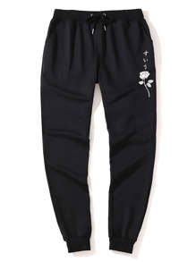 Guys Floral Print Sweatpants