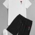 Guys Floral Tee & Drawstring Track Shorts