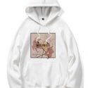 Guys Floral & Letter Graphic Kangaroo Pocket Drawstring Hoodie