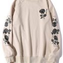 Guys Flower And Letter Graphic Sweatshirt