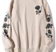 Guys Flower And Letter Graphic Sweatshirt