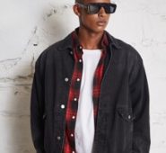 Guys Flower And Number Embroidered Flap Detail Denim Jacket