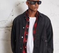 Guys Flower And Number Embroidered Flap Detail Denim Jacket