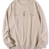 Guys Flower & Slogan Graphic Sweatshirt