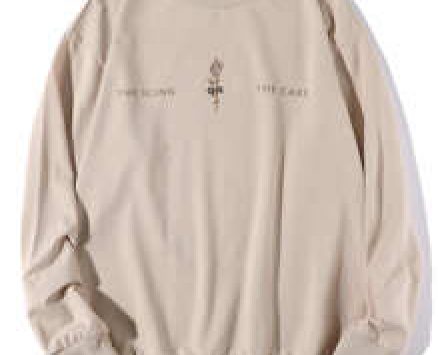 Guys Flower & Slogan Graphic Sweatshirt