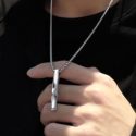 Guys Geo Pendant Chain Necklace