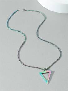 Guys Geo Pendant Chain Necklace