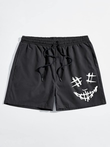 Guys Graphic Drawstring Shorts