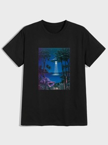 Guys Graphic Drop Shoulder Tee