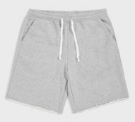 Guys Heathered Gray Drawstring Athletic Shorts