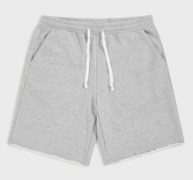 Guys Heathered Gray Drawstring Athletic Shorts