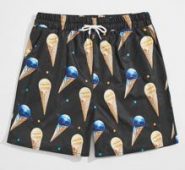 Guys Ice-Cream Print Shorts