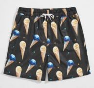 Guys Ice-Cream Print Shorts