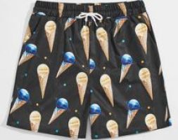 Guys Ice-Cream Print Shorts