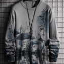 Guys Ink Painting Pattern Sweater