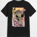 Guys Japanese & Monster Print Tee