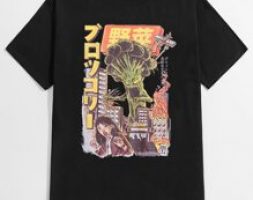 Guys Japanese & Monster Print Tee