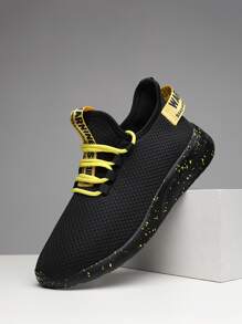 Guys Lace Up Decor Running Shoes