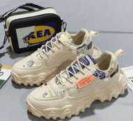 Guys Lace-up Front Low Top Chunky Sneakers