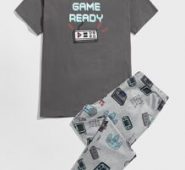 Guys Letter And Radio Print Lounge Set