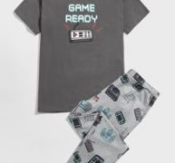 Guys Letter And Radio Print Lounge Set