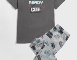 Guys Letter And Radio Print Lounge Set