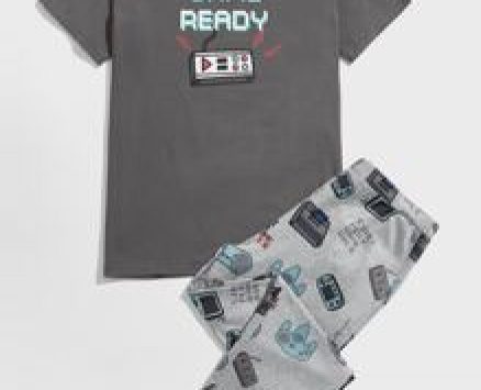 Guys Letter And Radio Print Lounge Set