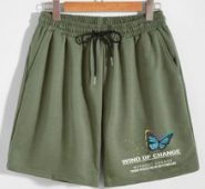 Guys Letter Butterfly Graphic Drawstring Shorts