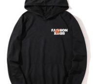 Guys Letter Butterfly Graphic Pocket Hoodie