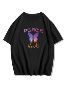 Guys Letter Butterfly Graphic Tee