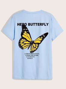 Guys Letter Butterfly Graphic Tee