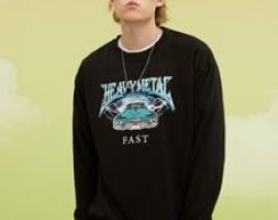 Guys Letter Car Graphic Sweatshirt