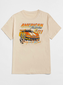 Guys Letter Car Graphic Tee