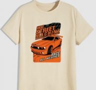 Guys Letter Car Graphic Tee