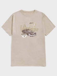 Guys Letter Car Graphic Tee