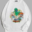 Guys Letter Cartoon Graphic Sweatshirt