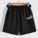 Guys Letter Colorblock Drawstring Shorts