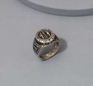Guys Letter Detail Ring