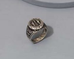 Guys Letter Detail Ring