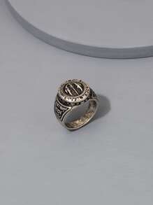 Guys Letter Detail Ring