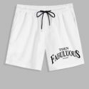 Guys Letter Drawstring Shorts