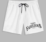 Guys Letter Drawstring Shorts
