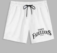 Guys Letter Drawstring Shorts