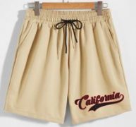 Guys Letter Drawstring Shorts
