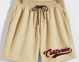 Guys Letter Drawstring Shorts
