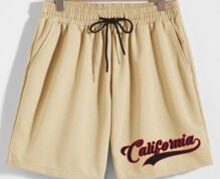 Guys Letter Drawstring Shorts